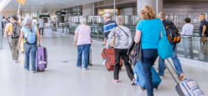 Travellers in the airport