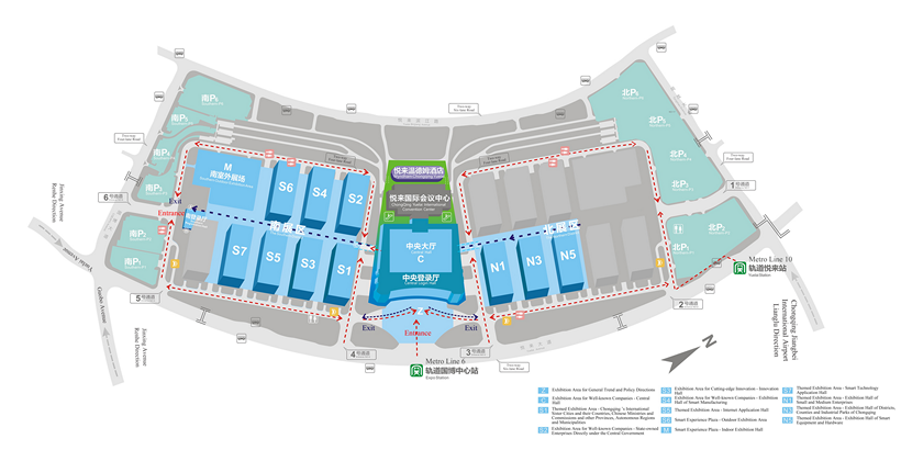 Exhibition areas of the SCE